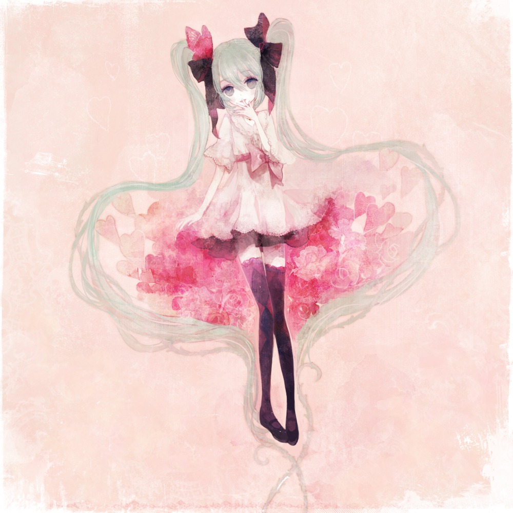 hatsune_miku, pechika, thighhighs, vocaloid, world_is_mine_(vocaloid)