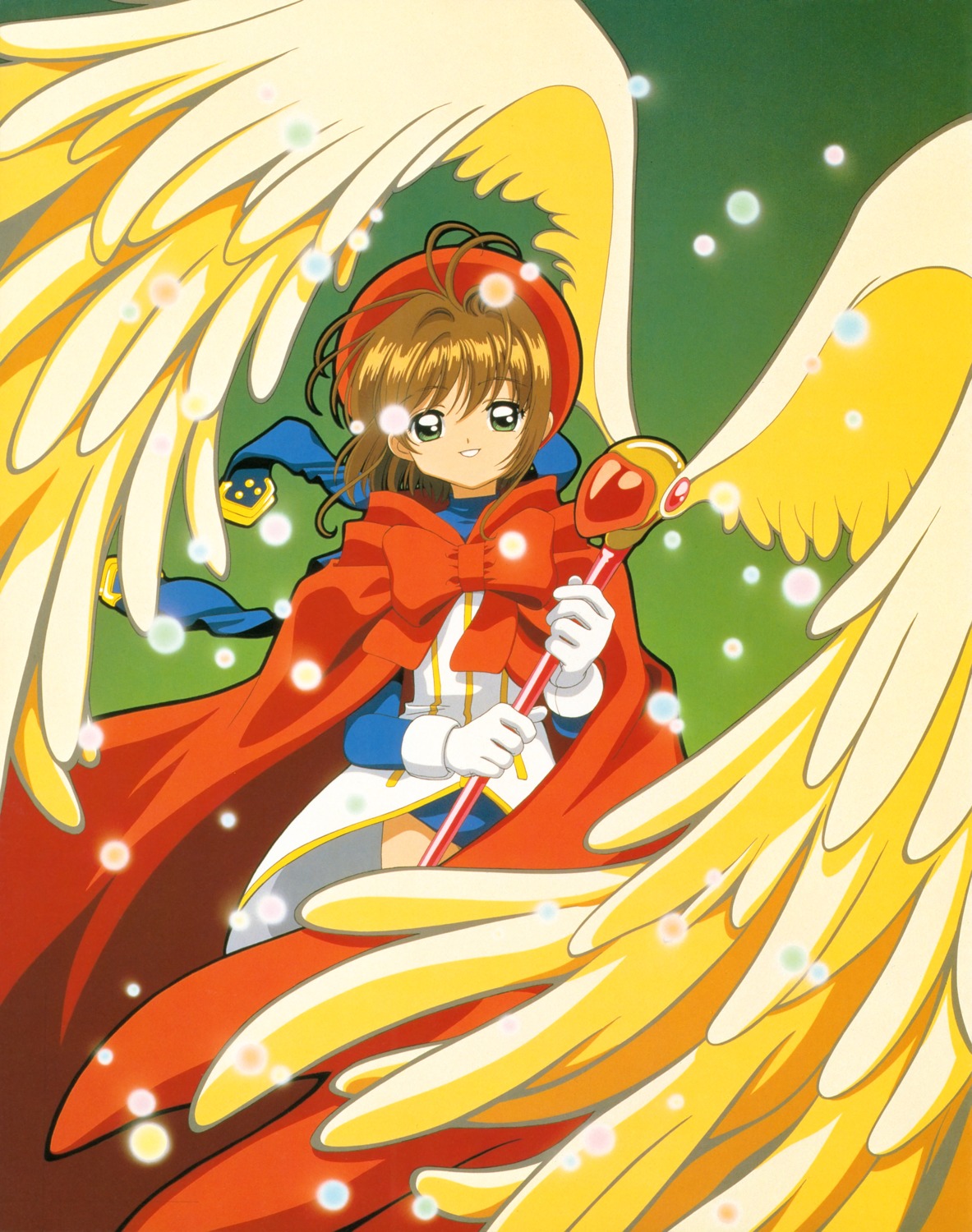 card_captor_sakura, dress, fly_(card_captor_sakura), kinomoto_sakura, madhouse, takahashi_kumiko, weapon, wings