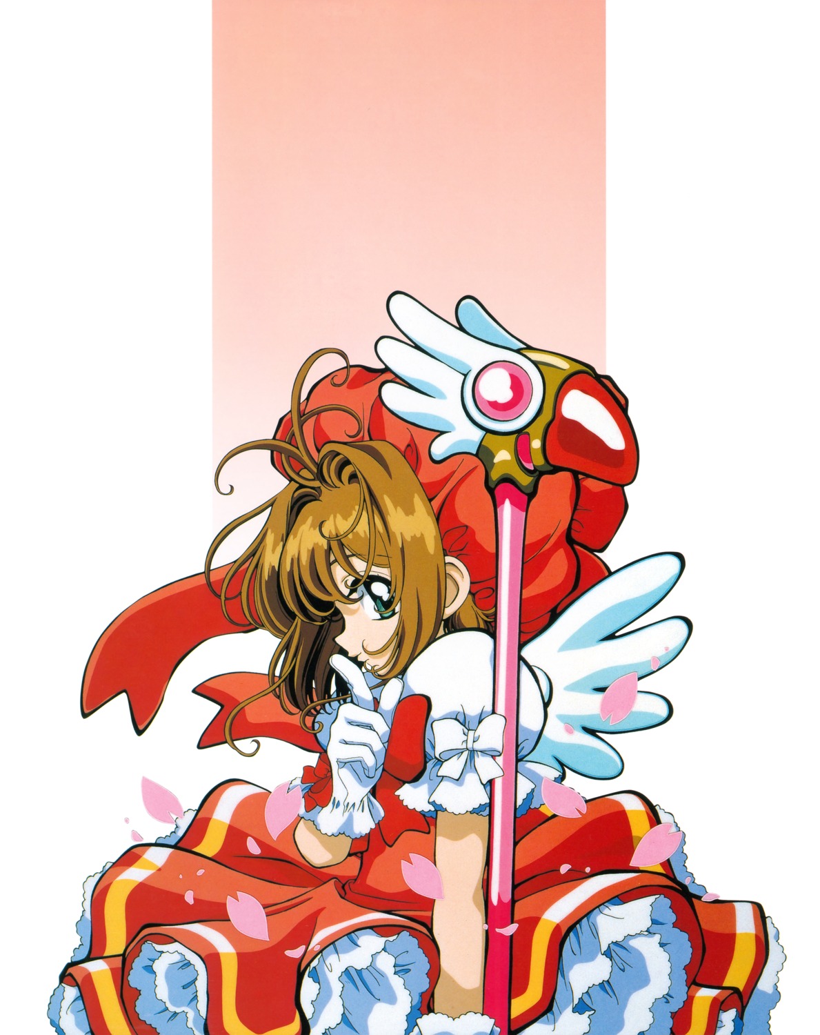 card_captor_sakura, dress, kinomoto_sakura, madhouse, takahashi_kumiko, weapon, wings