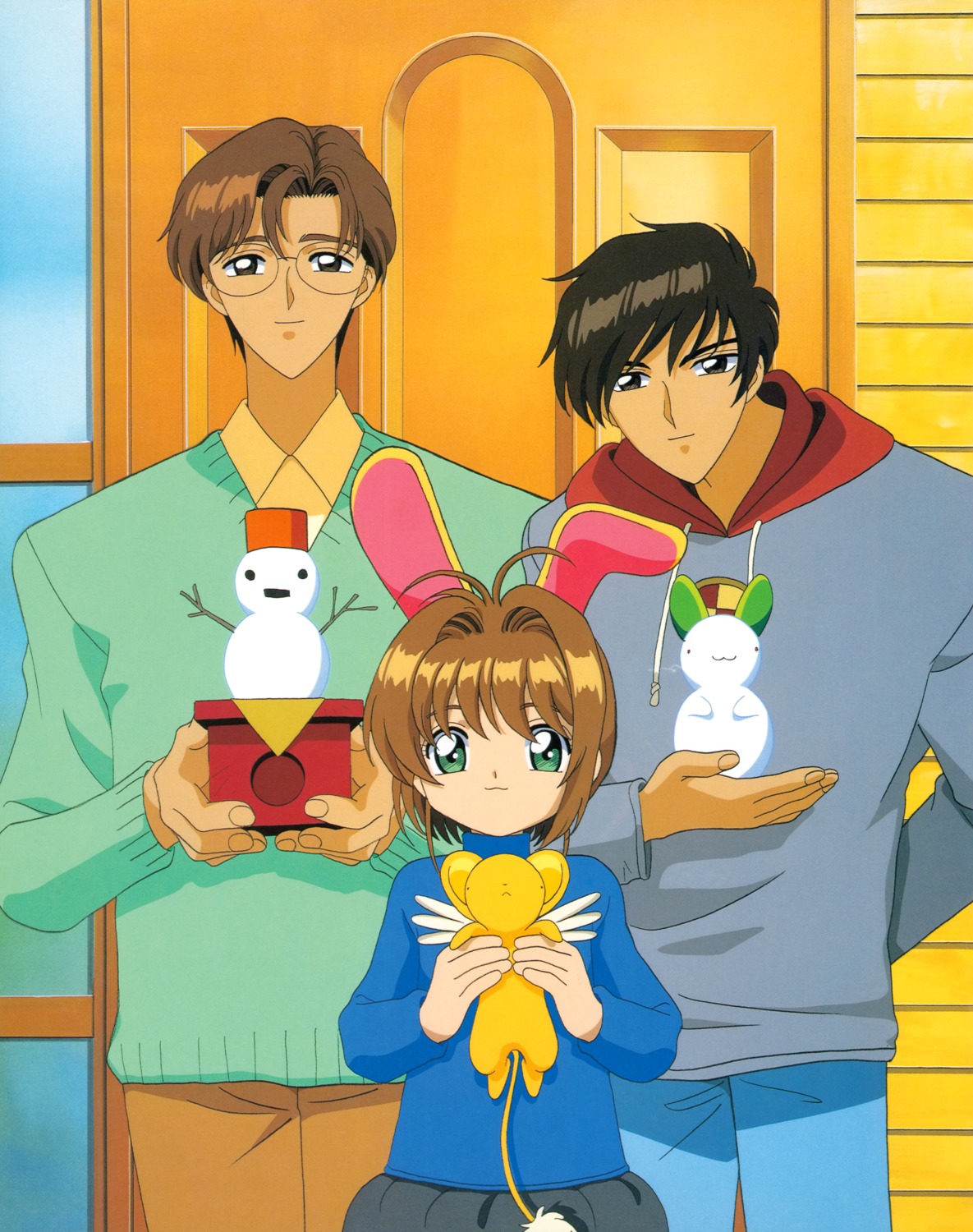 card_captor_sakura, kerberos, kimizuka_katsunori, kinomoto_fujitaka, kinomoto_sakura, kinomoto_touya, madhouse