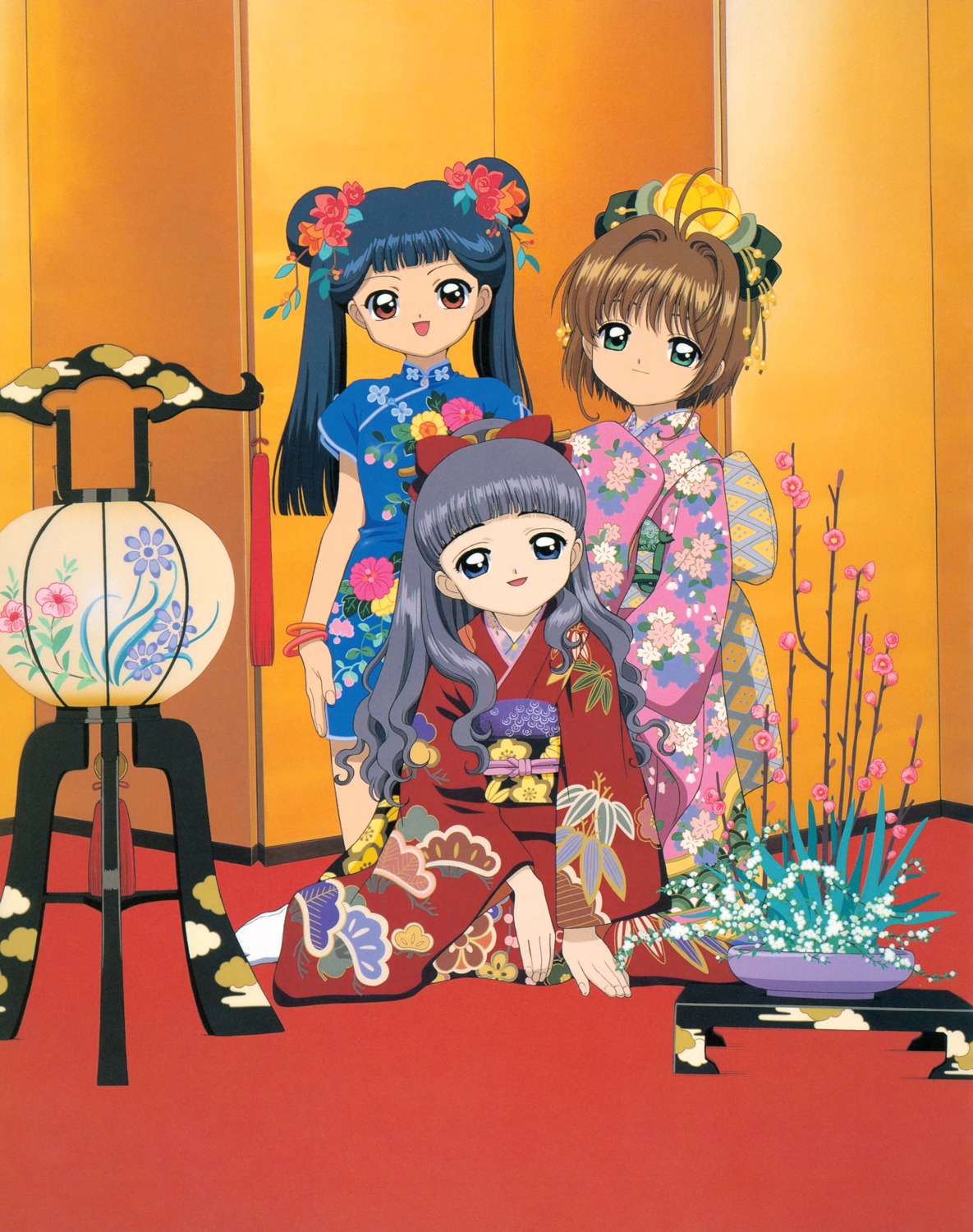 card_captor_sakura, daidouji_tomoyo, dress, kinomoto_sakura, li_meiling, madhouse, takahashi_kumiko