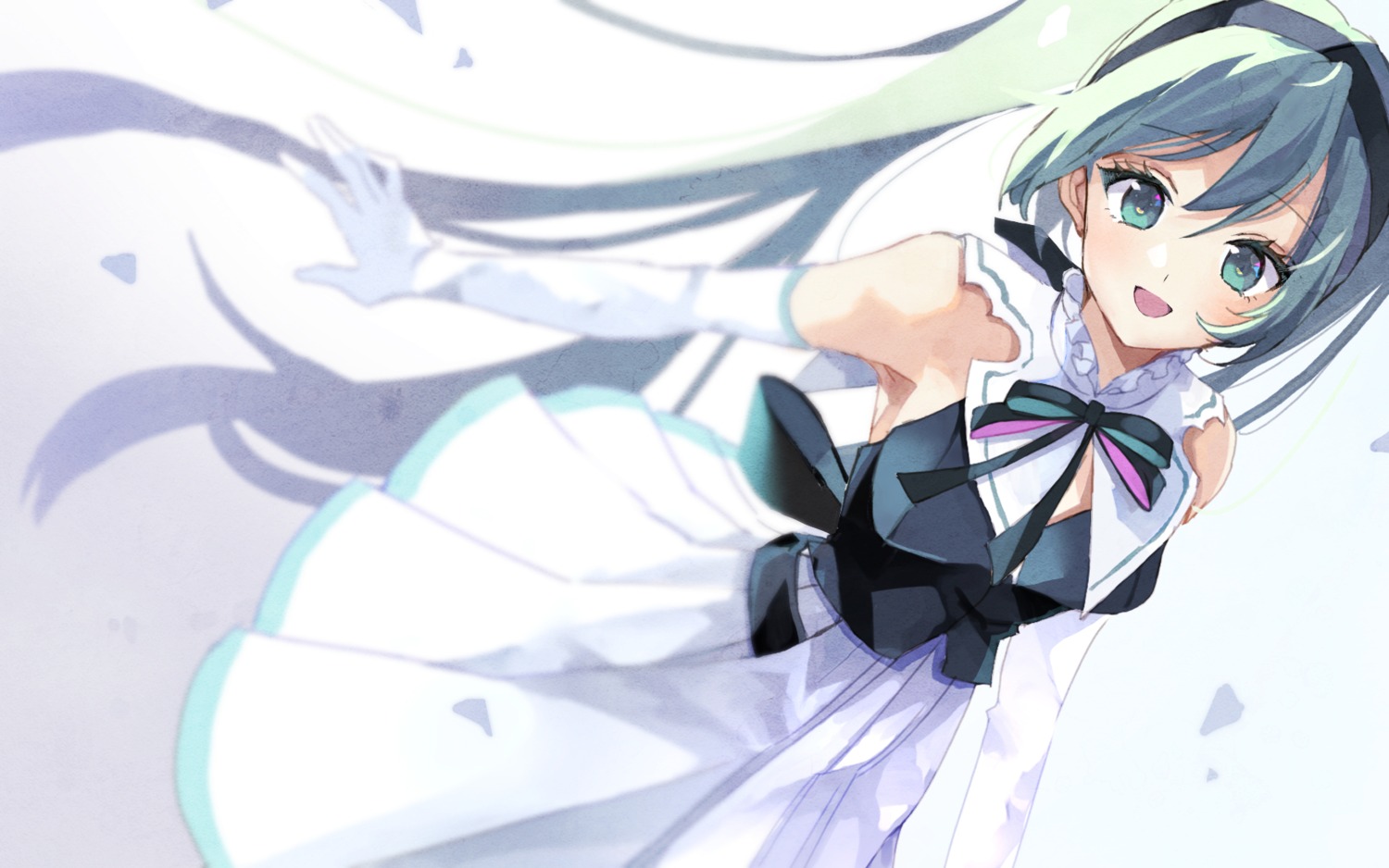 dress, hatsune_miku, hatsune_miku_symphony, momoiito, skirt_lift, vocaloid, wallpaper