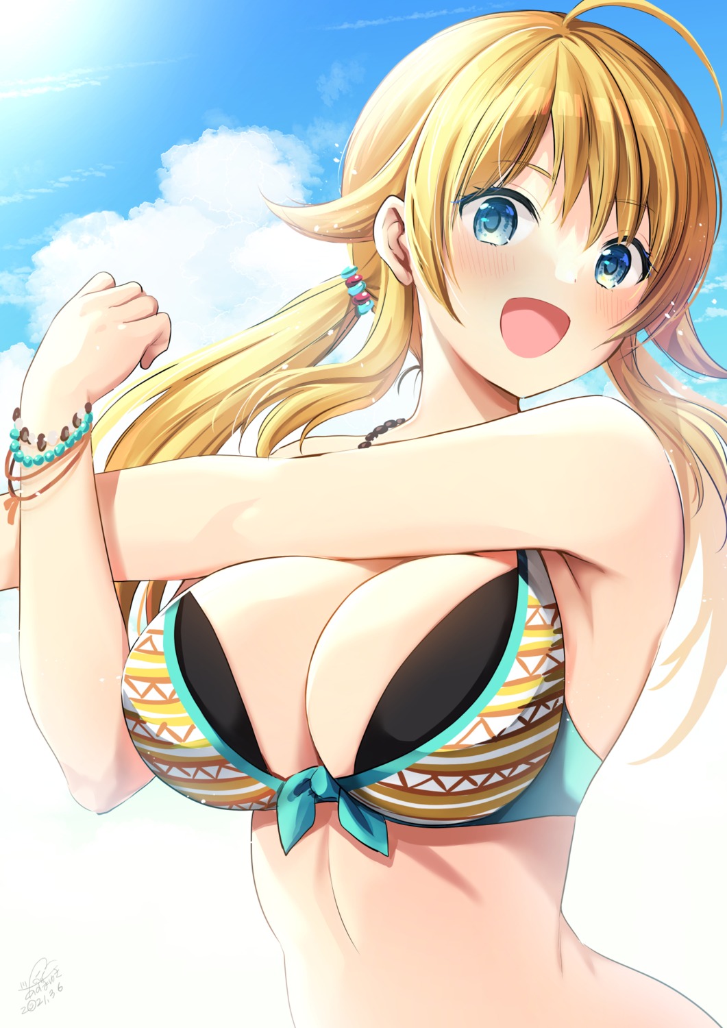 azuma_yuki, bikini_top, cleavage, hachimiya_meguru, swimsuits, the_idolm@ster, the_idolm@ster_shiny_colors