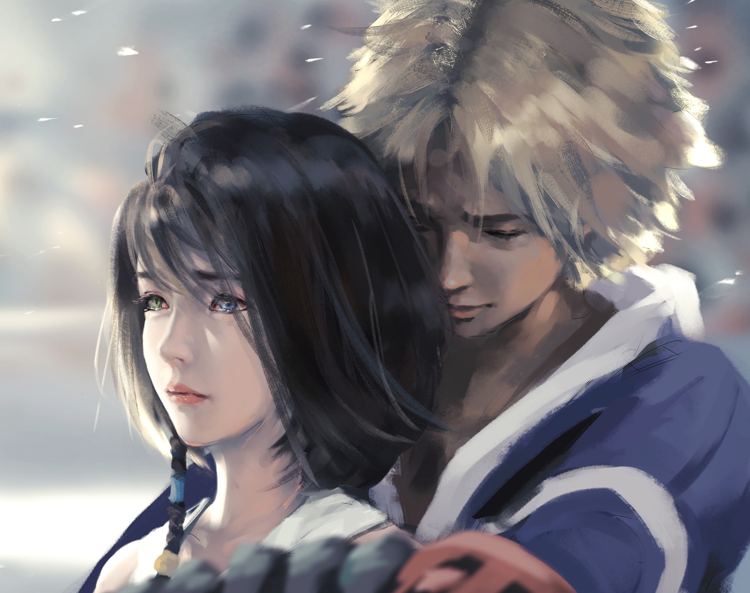 final_fantasy, final_fantasy_x, tidus, wlop, yuna