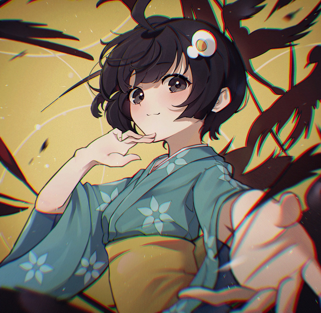 araragi_tsukihi, bakemonogatari, kimono, lunia_(artist), monogatari_(series), nisemonogatari