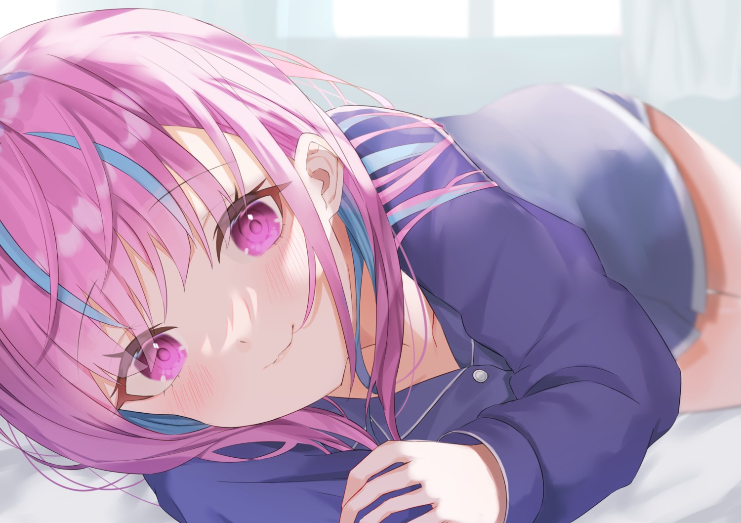 hololive, minato_aqua, pajama, sutei_(arece15)
