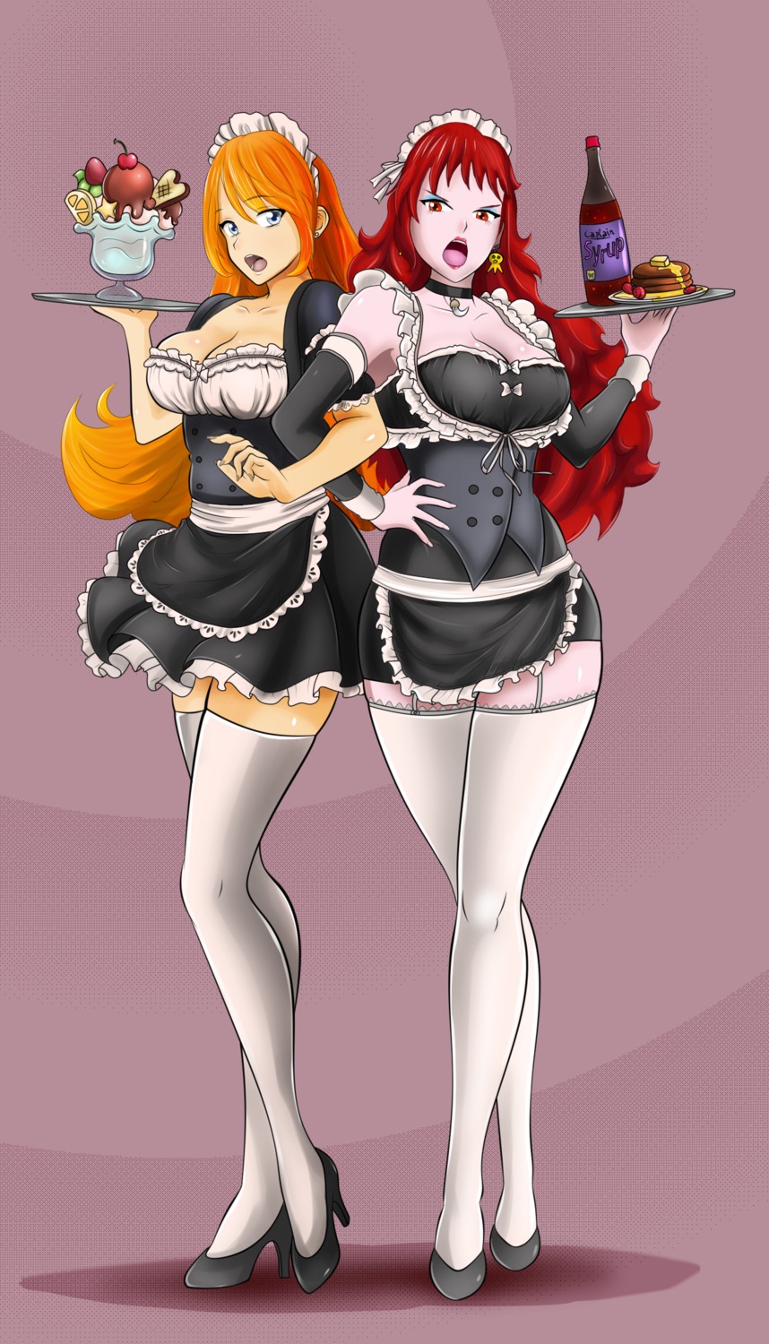 captain_syrup, heels, maid, mona_(warioware), stockings, tagme, thighhighs, warioware