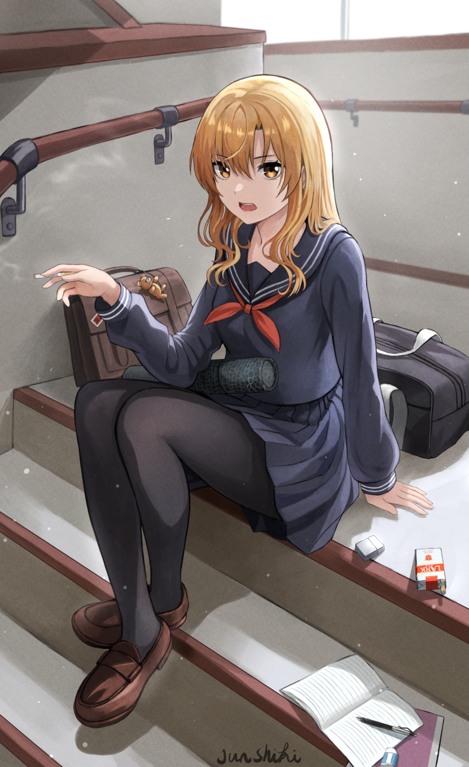 junshiki, pantyhose, seifuku, skirt_lift