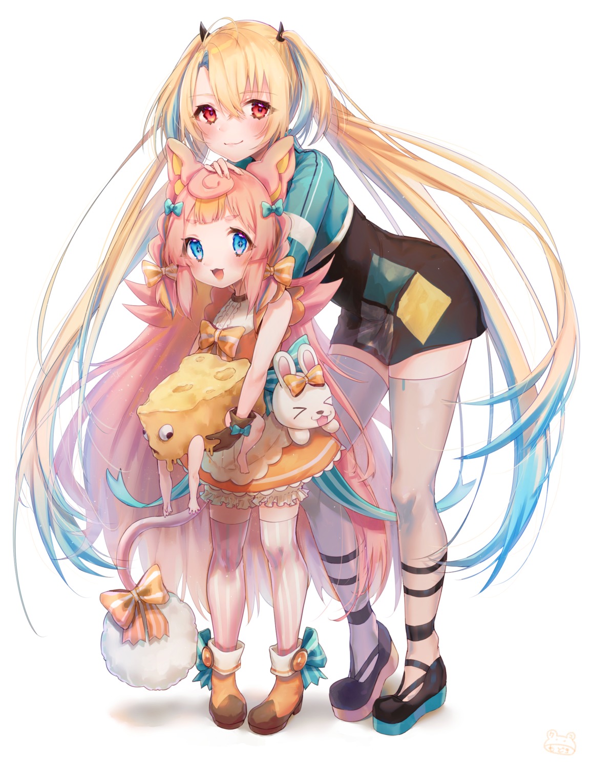 animal_ears, maid, modoki_kuma, tail, thighhighs