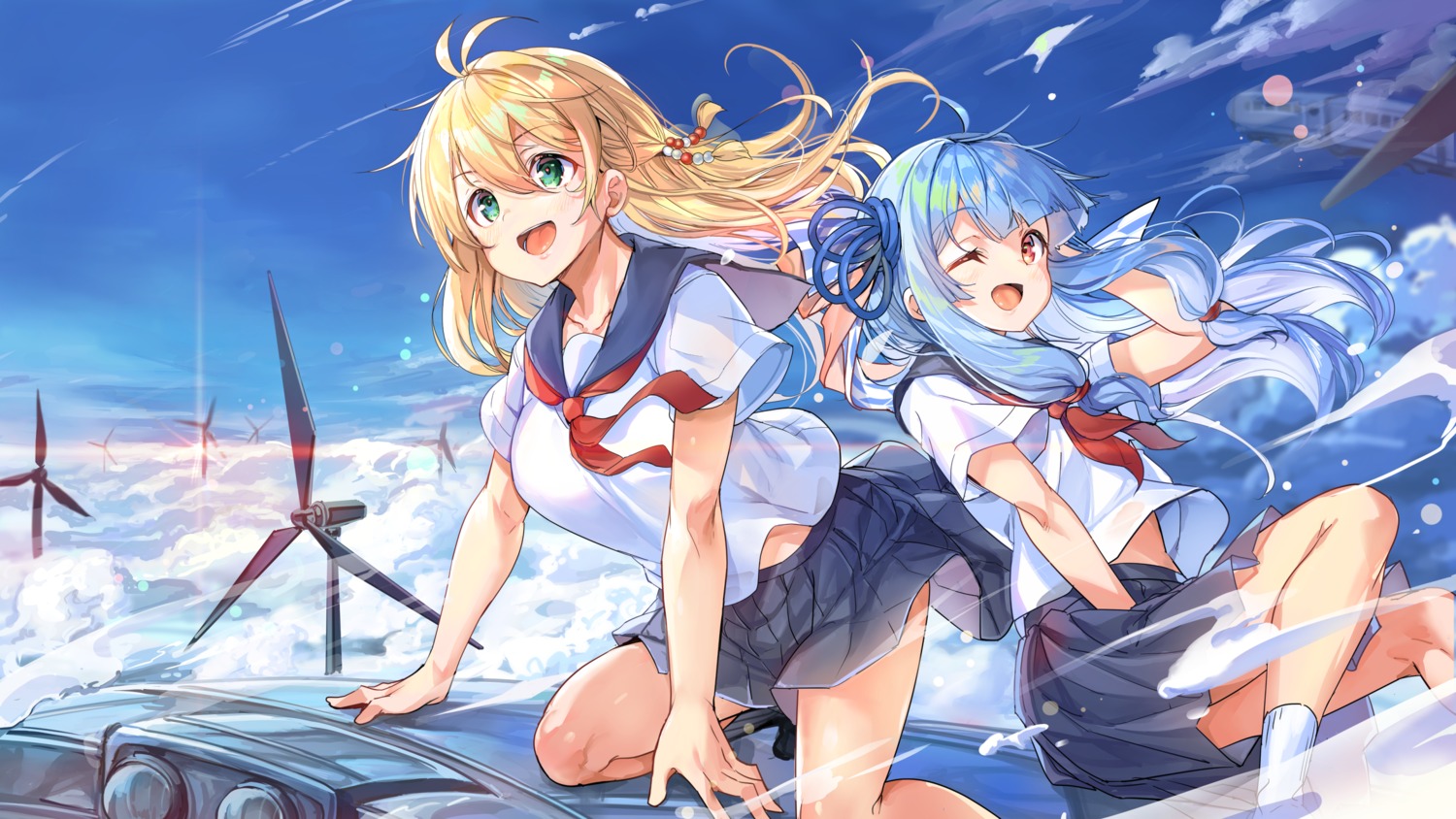 ajishio, kotonoha_aoi, seifuku, skirt_lift, tsurumaki_maki, voiceroid