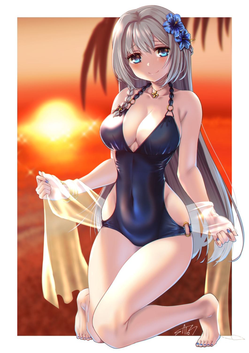 magia_record:_mahou_shoujo_madoka_magica_gaiden, mahou_shoujo_madoka_magica, satom, swimsuits, yakumo_mitama