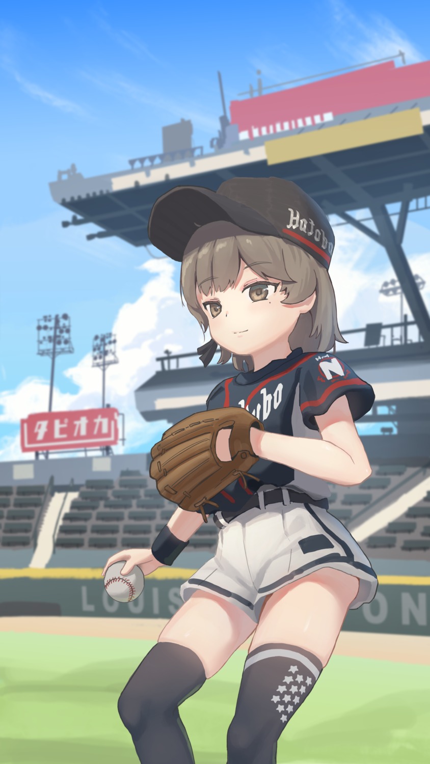 baseball, hatoba_tsugu, hatoba_tsugu_(character), juu_p, thighhighs, uniform