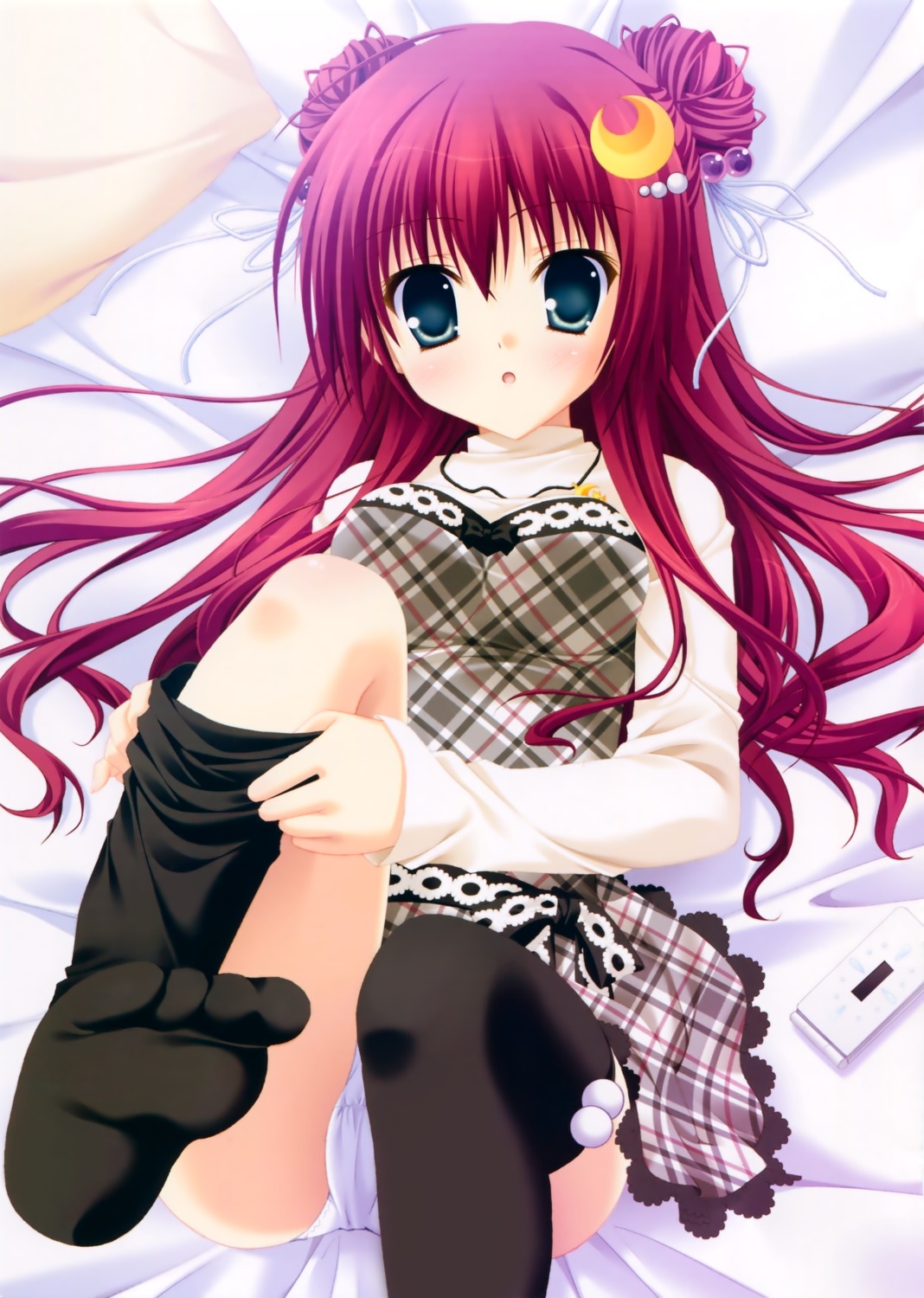 11eyes, kouno_mio, narumi_yuu, pantsu, thighhighs