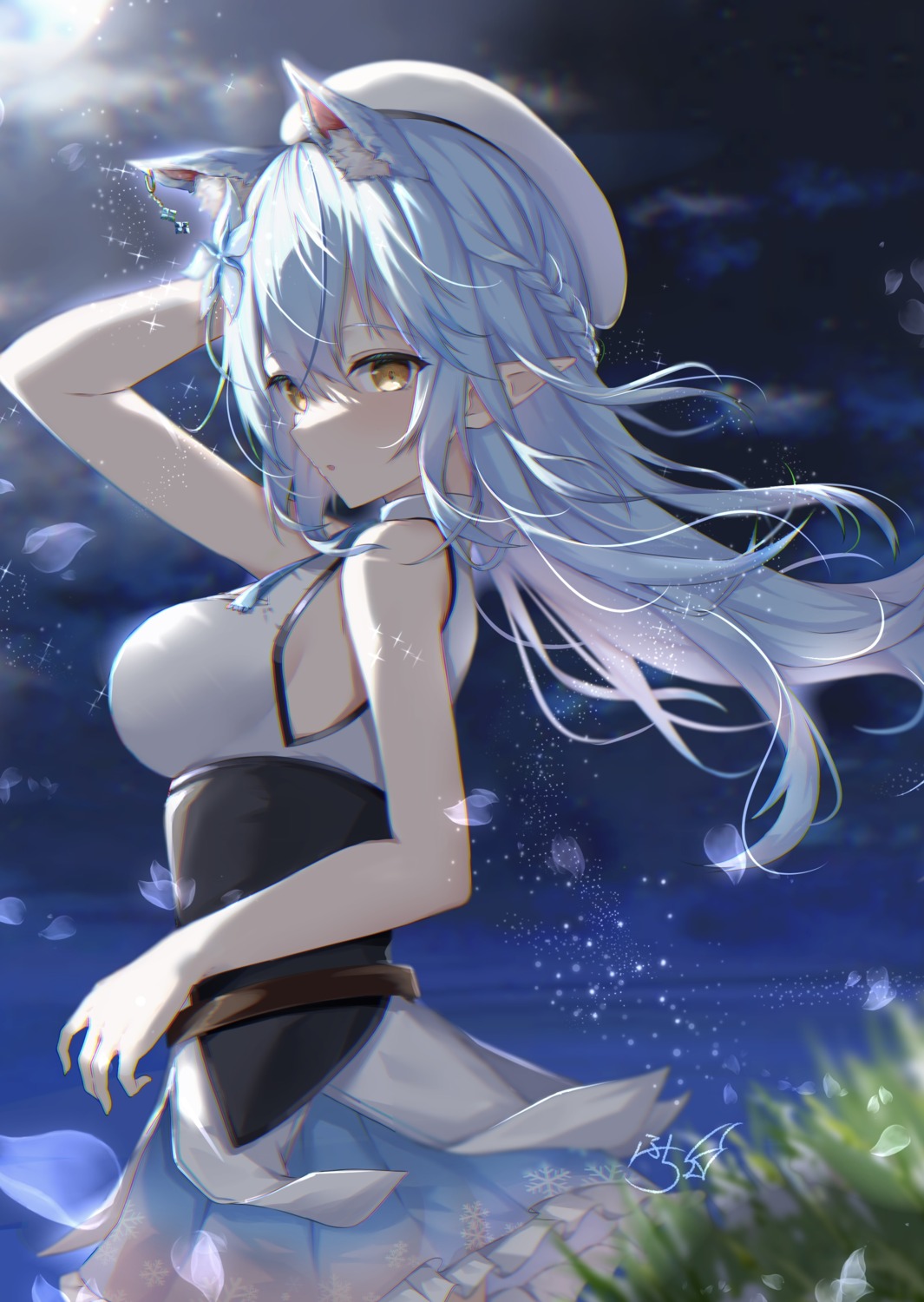 animal_ears, elf, fuchi_(0616tk), hololive, pointy_ears, yukihana_lamy