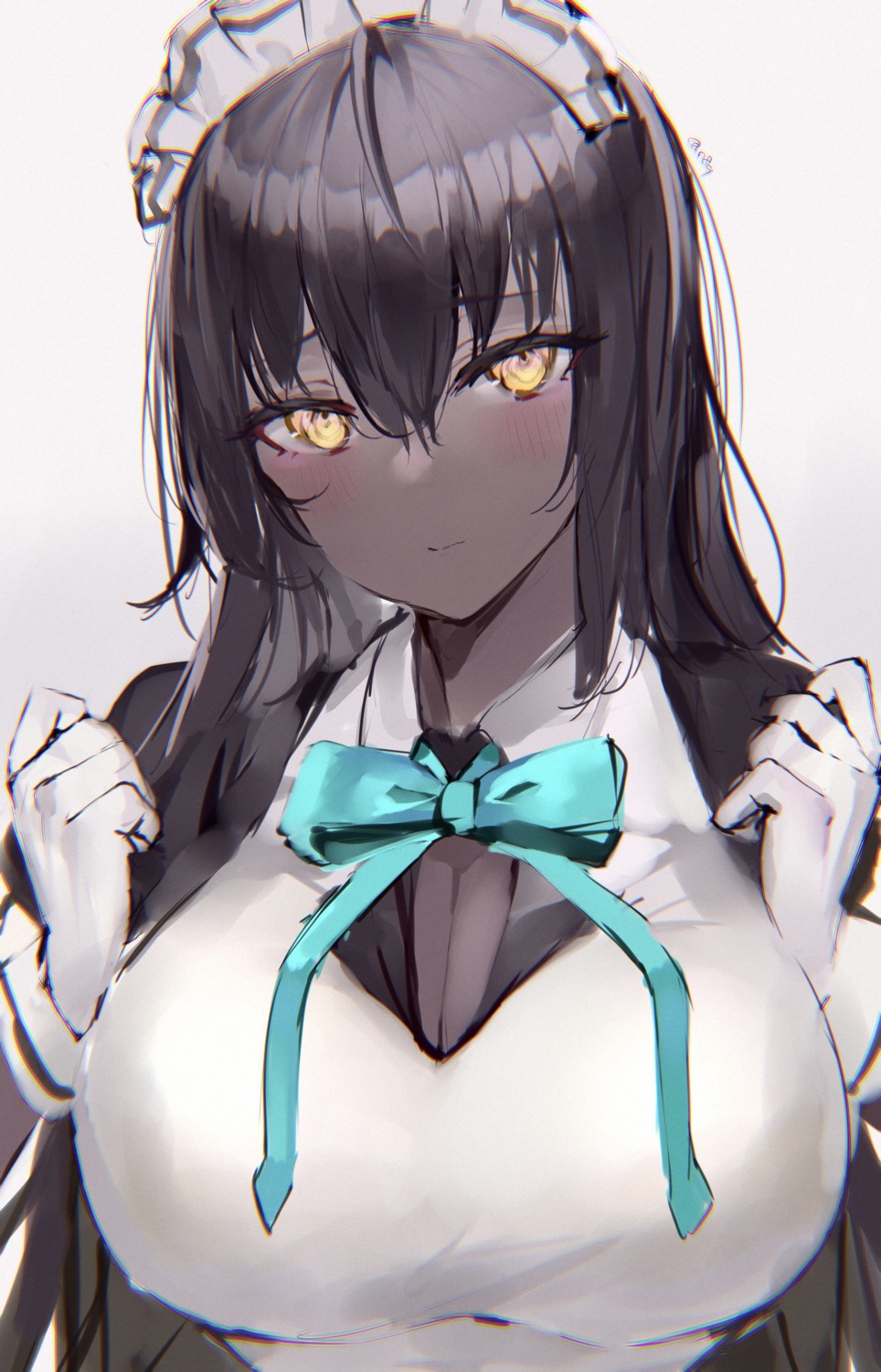 blue_archive, kakudate_karin, maid, mile_(off8mile)