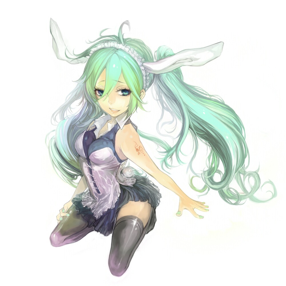 hatsune_miku, tcb, thighhighs, vocaloid