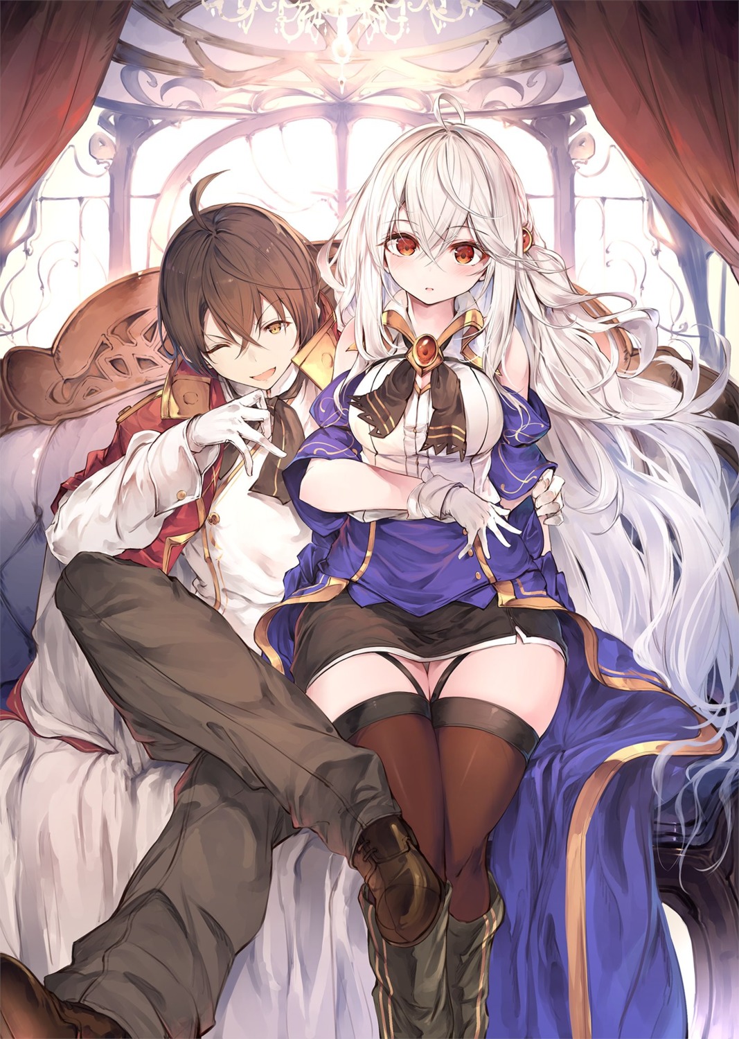 fal_maro, ninym_ralei, stockings, tensai_ouji_no_akaji_kokka_saiseijutsu_~souda_baikoku_shiyou~, thighhighs, wein_salema_arbalest