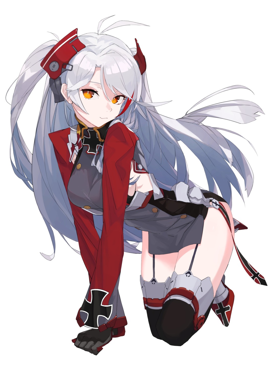 ao_(1234painter), azur_lane, prinz_eugen_(azur_lane), stockings, thighhighs, uniform
