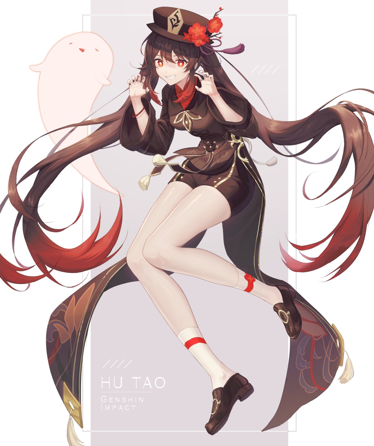 asian_clothes, genshin_impact, hu_tao, hyun9164