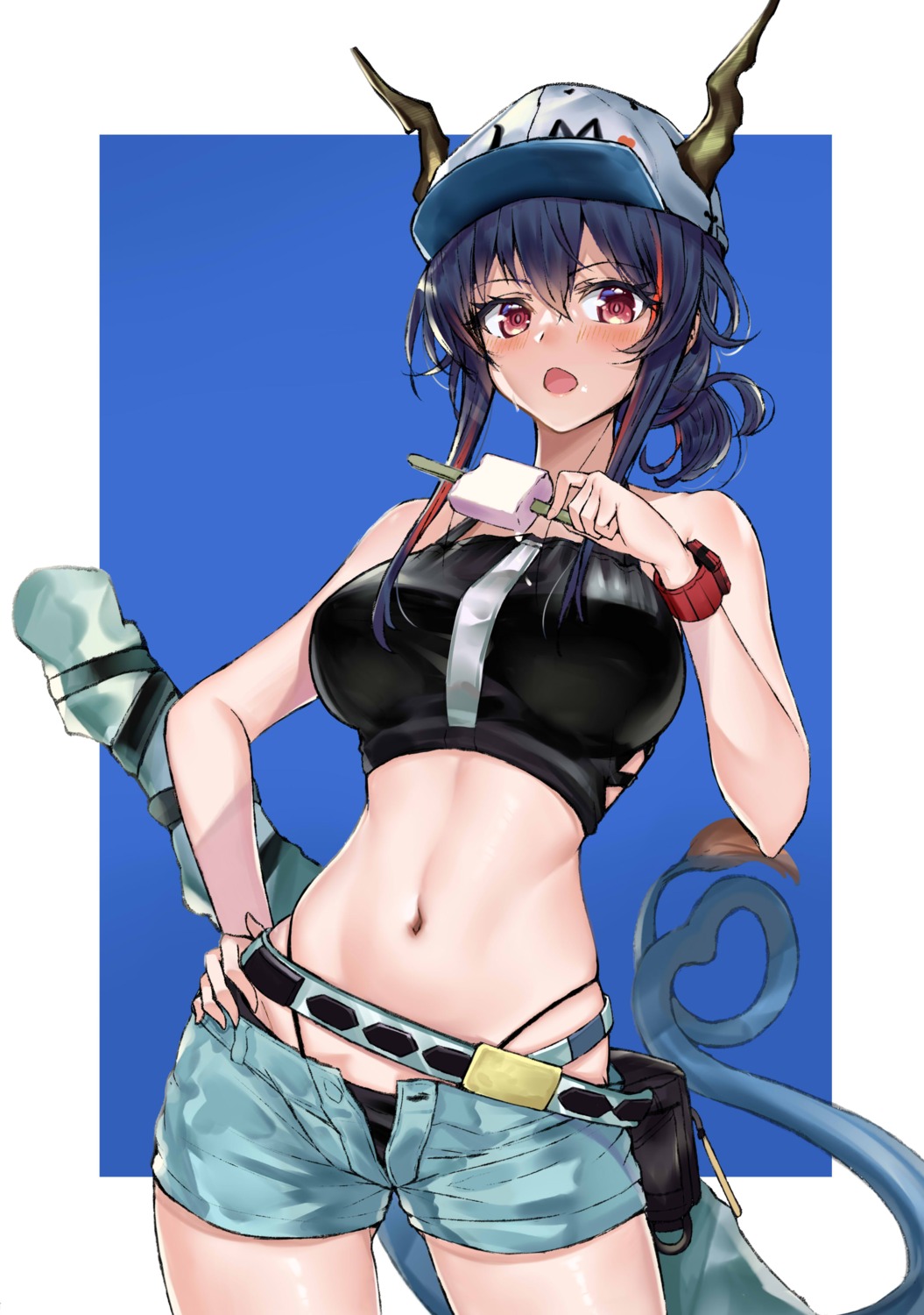 arknights, bikini, ch'en_(arknights), horns, srpzk, swimsuits, tail