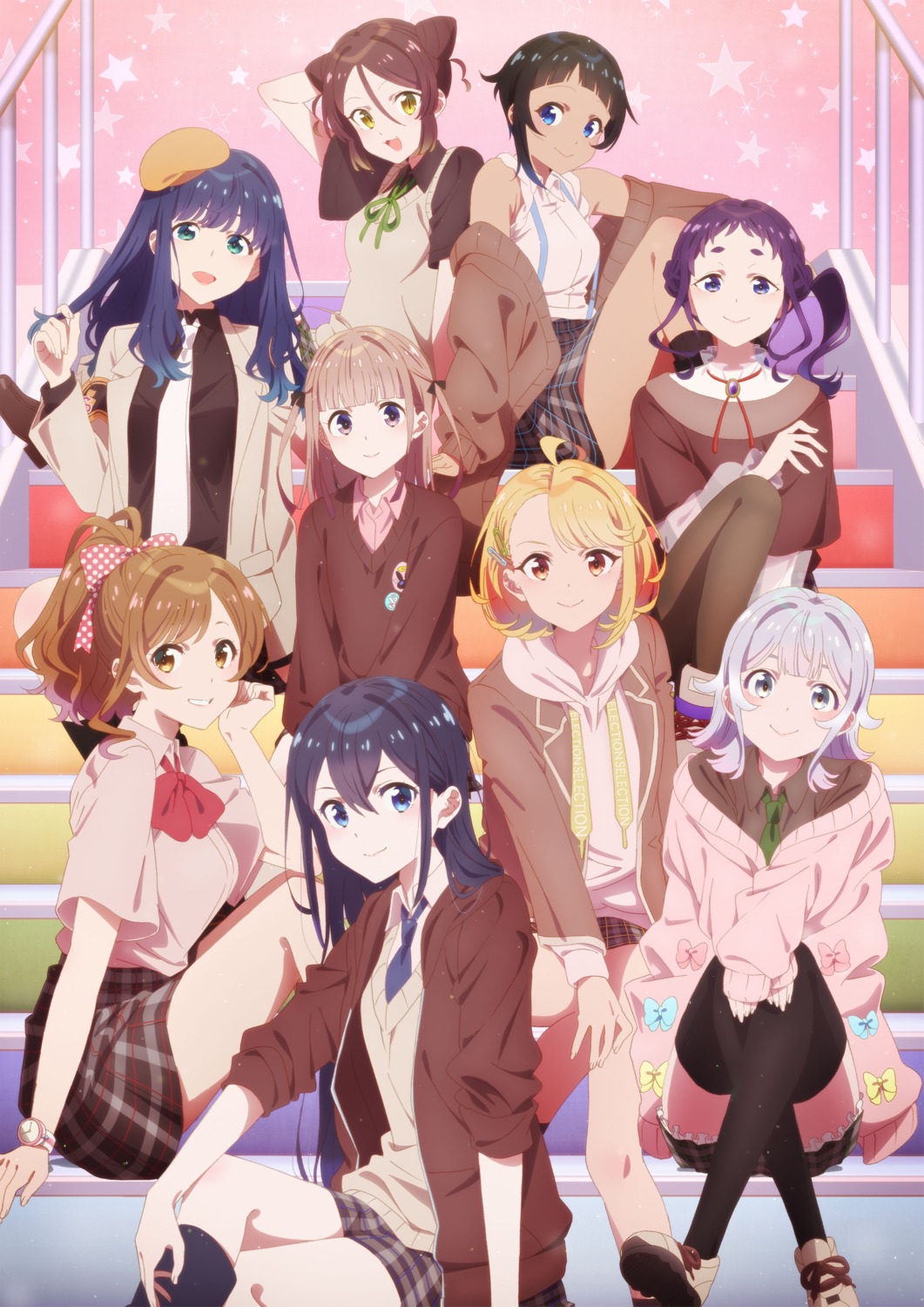 hamaguri_hiromi, hananoi_rena, imau_nagisa, koizumi_uta, miyama_suzune, pantyhose, seifuku, selection_project, skirt_lift, sweater, tagme, thighhighs, touma_mako, yagi_nodoka, yamaga_shiori, yodogawa_ao