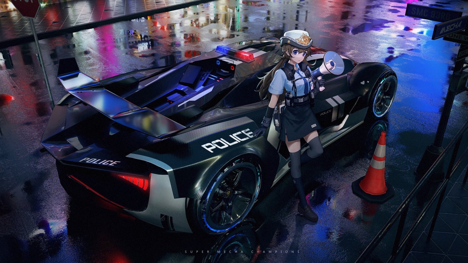 police_uniform, thighhighs, wang-xi