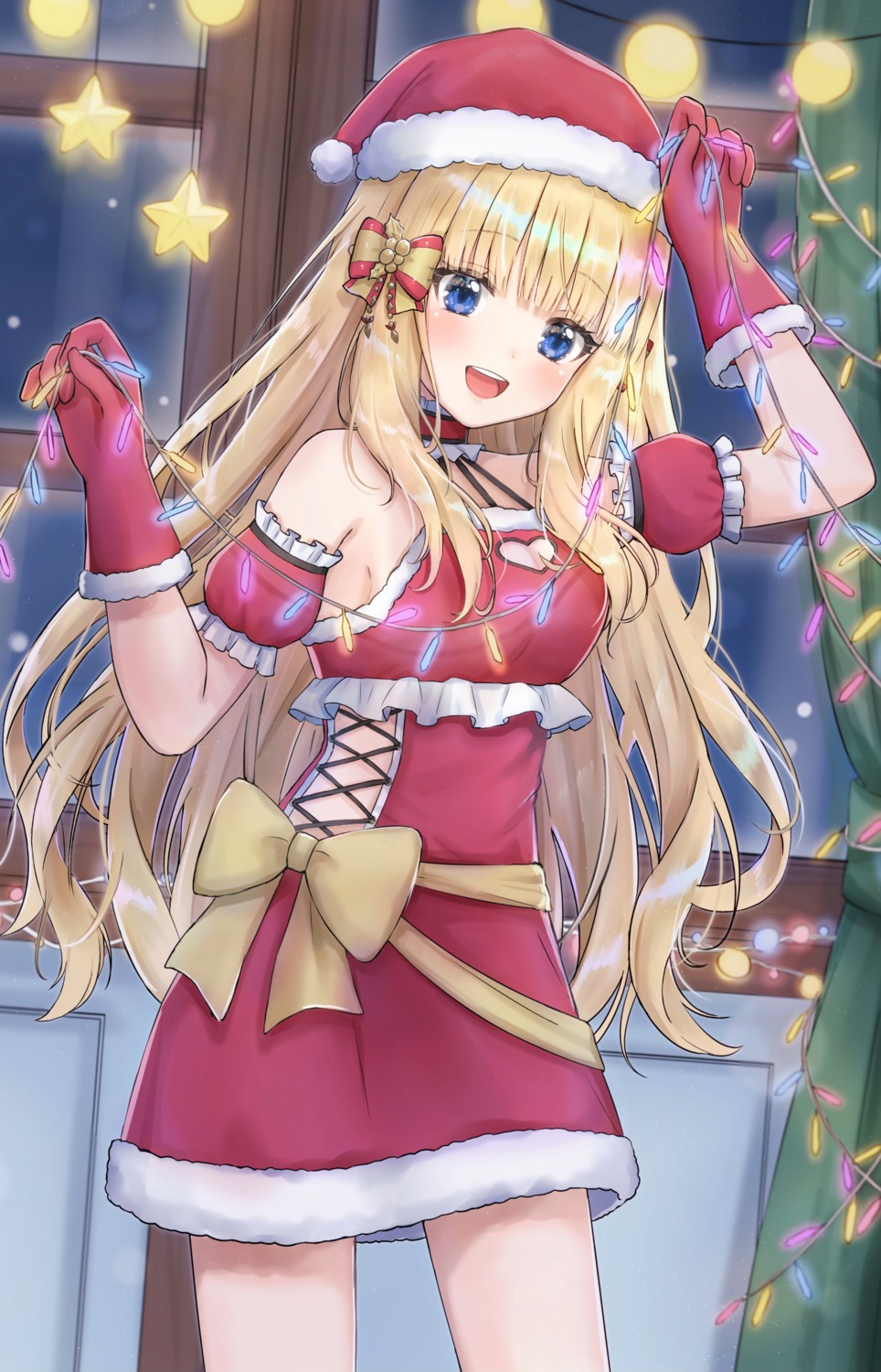 christmas, dress, princess_connect!, princess_connect!_re:dive, sasaki_saren, shinzousan