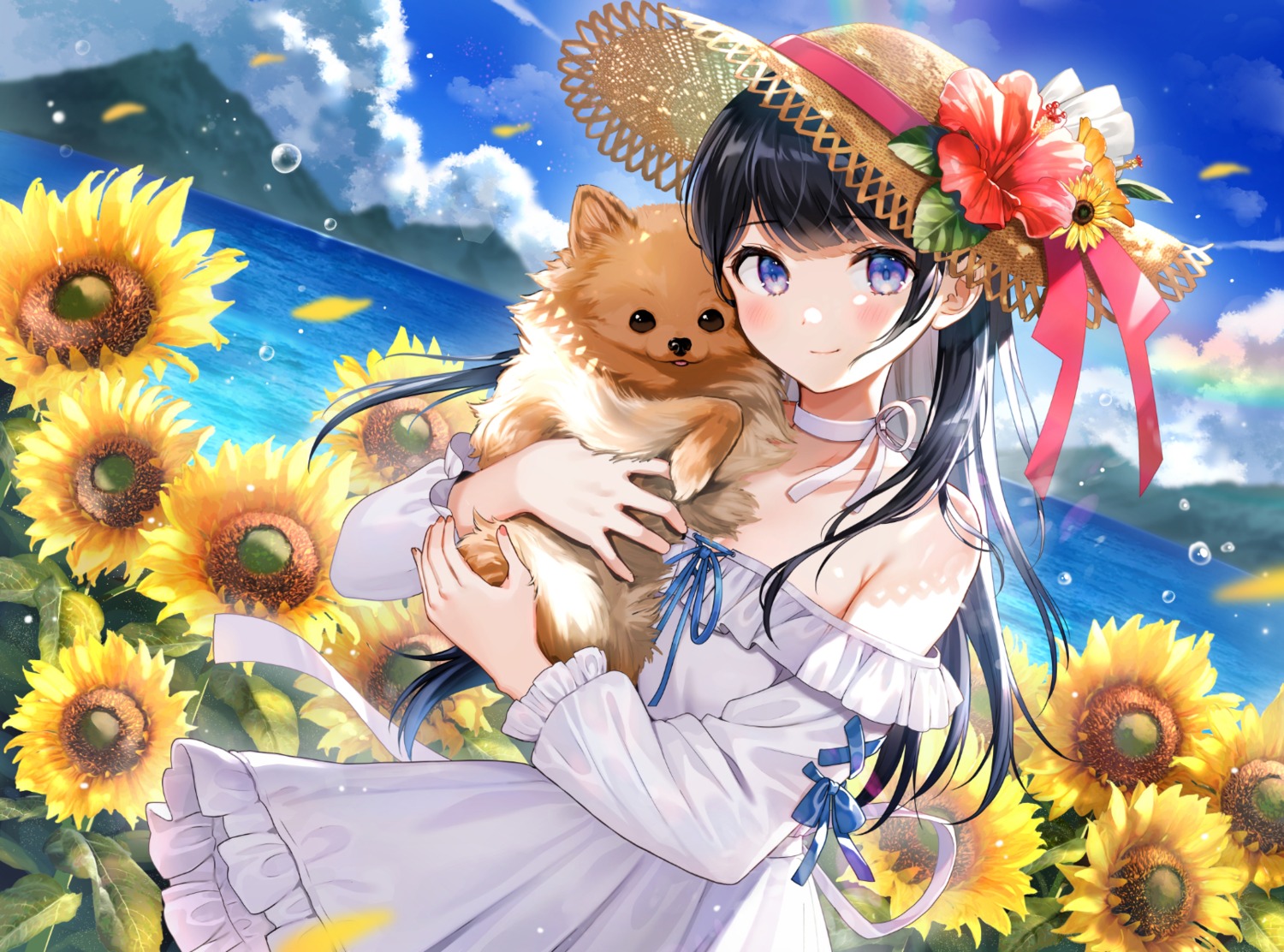 dress, nishizawa_5mm, no_bra, skirt_lift, summer_dress