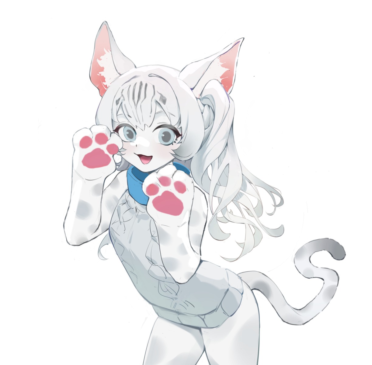 animal_ears, qingshu, sweater, tail