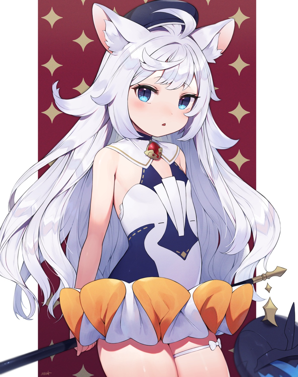 animal_ears, garter, shibainu, weapon, world_flipper