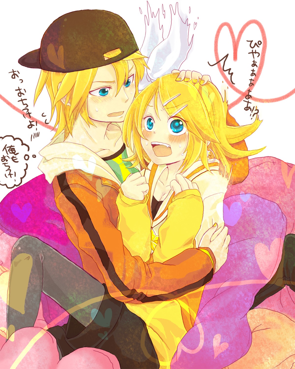 juvenile_(vocaloid), kagamine_len, kagamine_rin, shinigami_a, vocaloid
