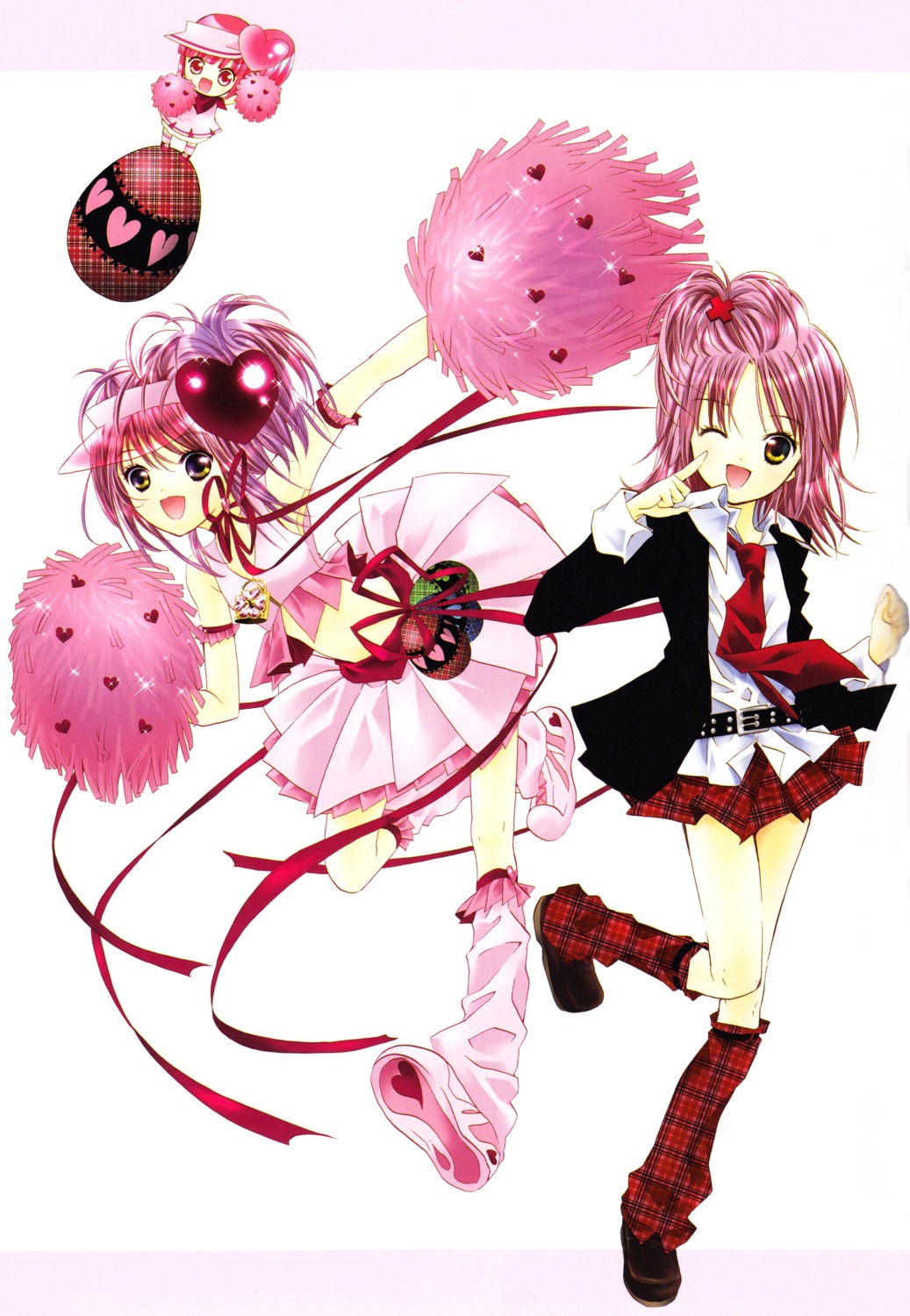 amulet_heart, cheerleader, hinamori_amu, peach-pit, ran, screening, shugo_chara!