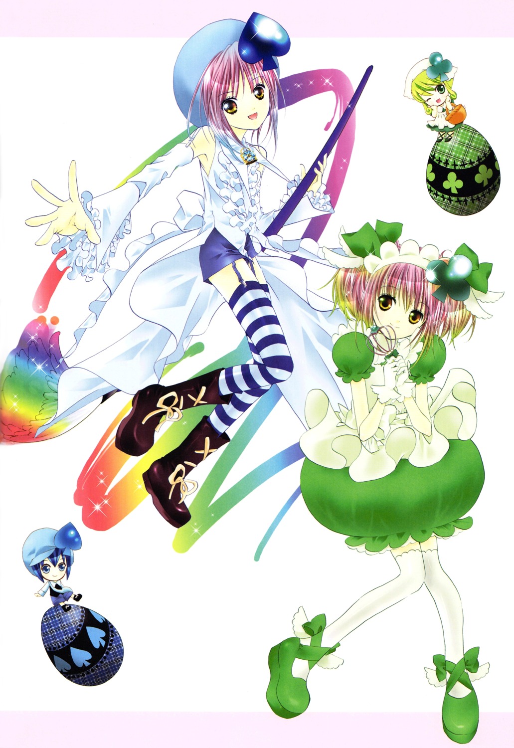 amulet_clover, amulet_spade, hinamori_amu, miki, peach-pit, screening, shugo_chara!, suu