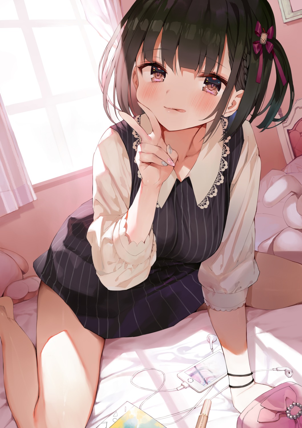 dress, gaou, okada_ayaka, skirt_lift