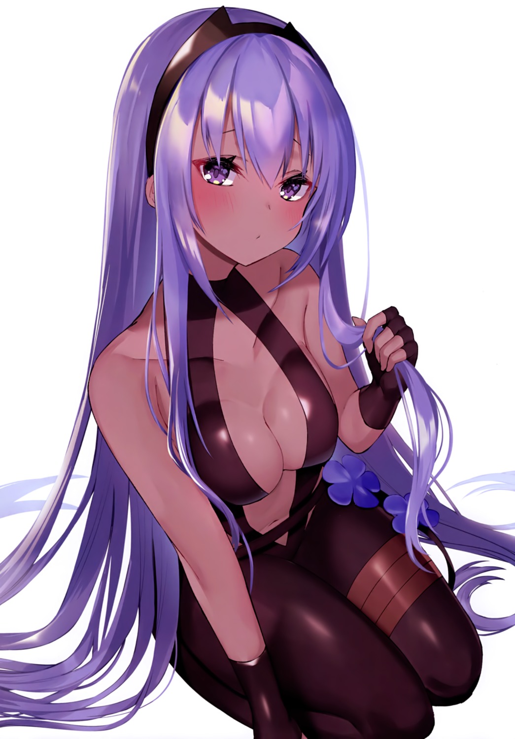fate/grand_order, hassan_of_serenity_(fate), leotard, no_bra, pantyhose, suzuho_hotaru