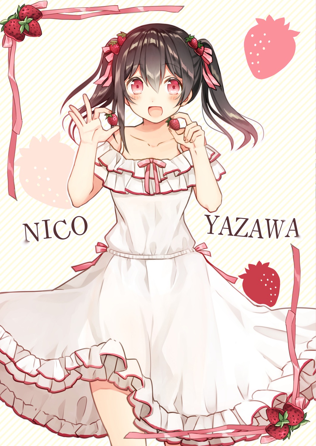 dress, kurata_rine, love_live!, love_live!_(series), skirt_lift, yazawa_nico