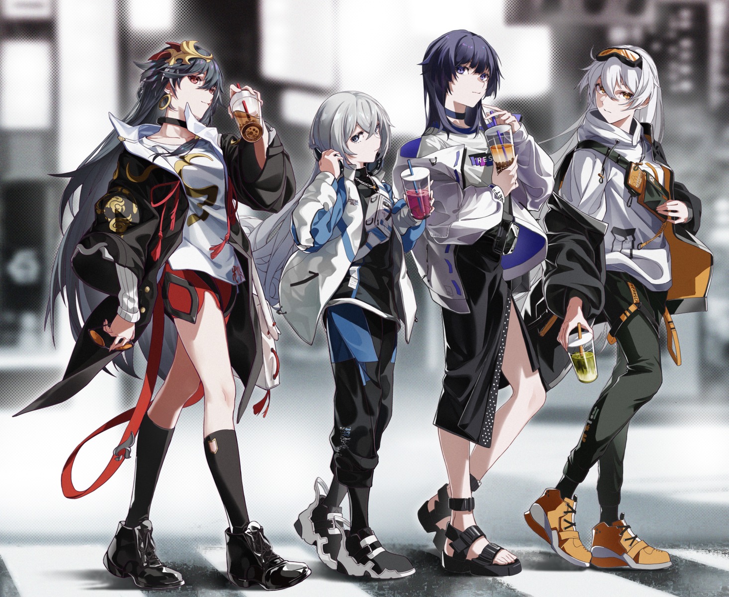 benghuai_xueyuan, bronya_zaychik, faaallen, fu_hua, headphones, honkai_impact, kiana_kaslana, raiden_mei