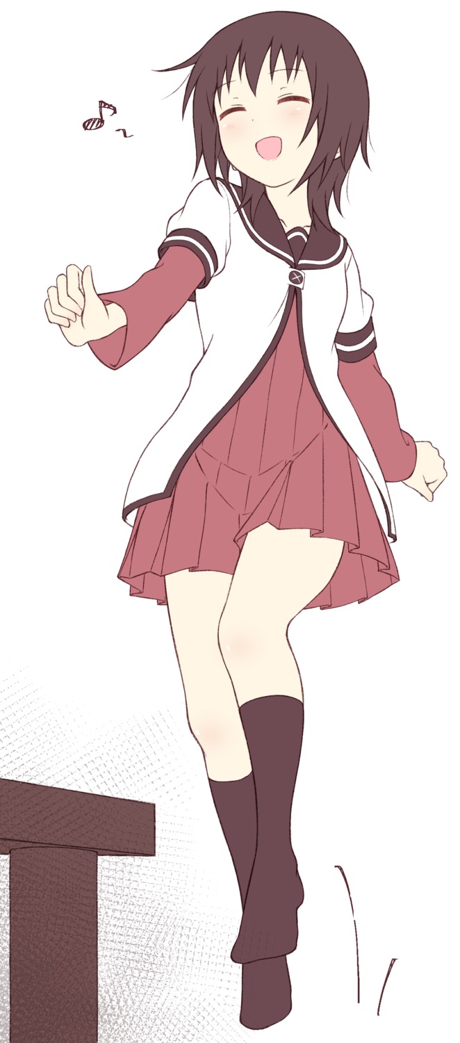 funami_yui, pontasu, seifuku, yuru_yuri