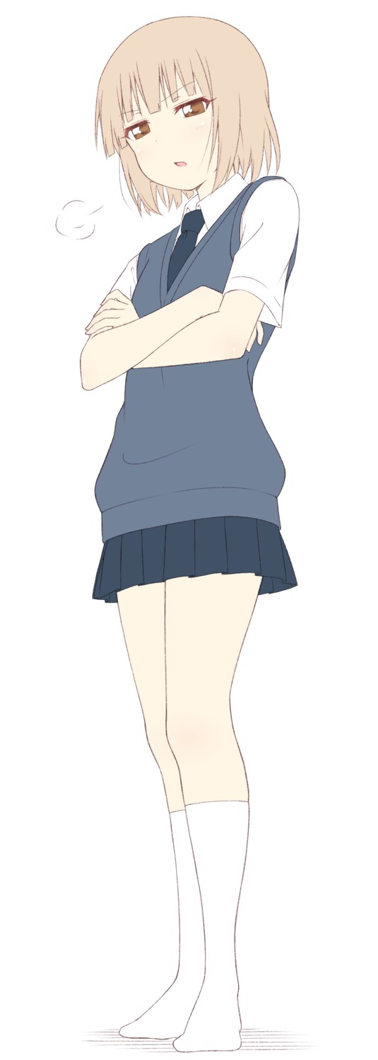 oomuro_nadeshiko, pontasu, seifuku, sweater, yuru_yuri