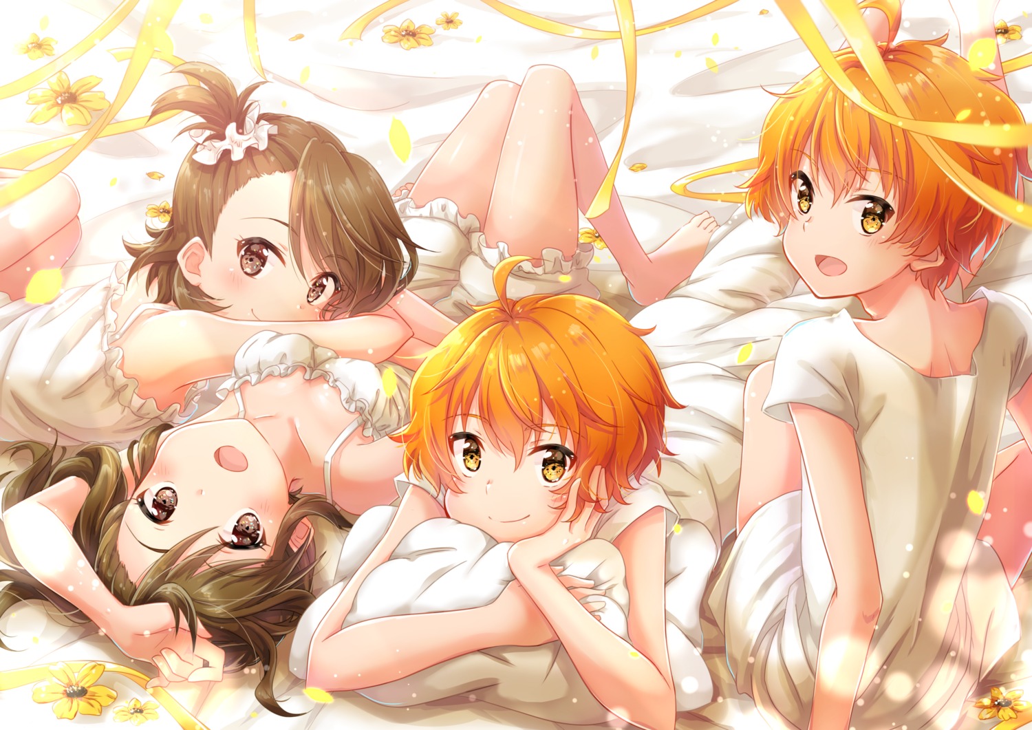 amiyu, bloomers, dress, futami_ami, futami_mami, summer_dress, the_idolm@ster