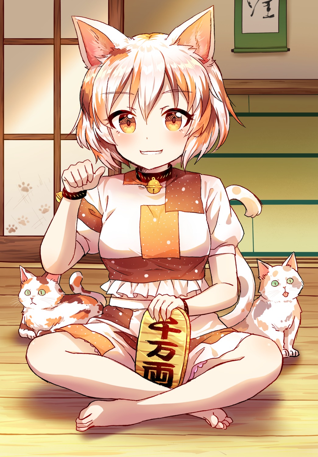 animal_ears, caramell0501, goutokuji_mike, neko, nekomimi, tail, touhou