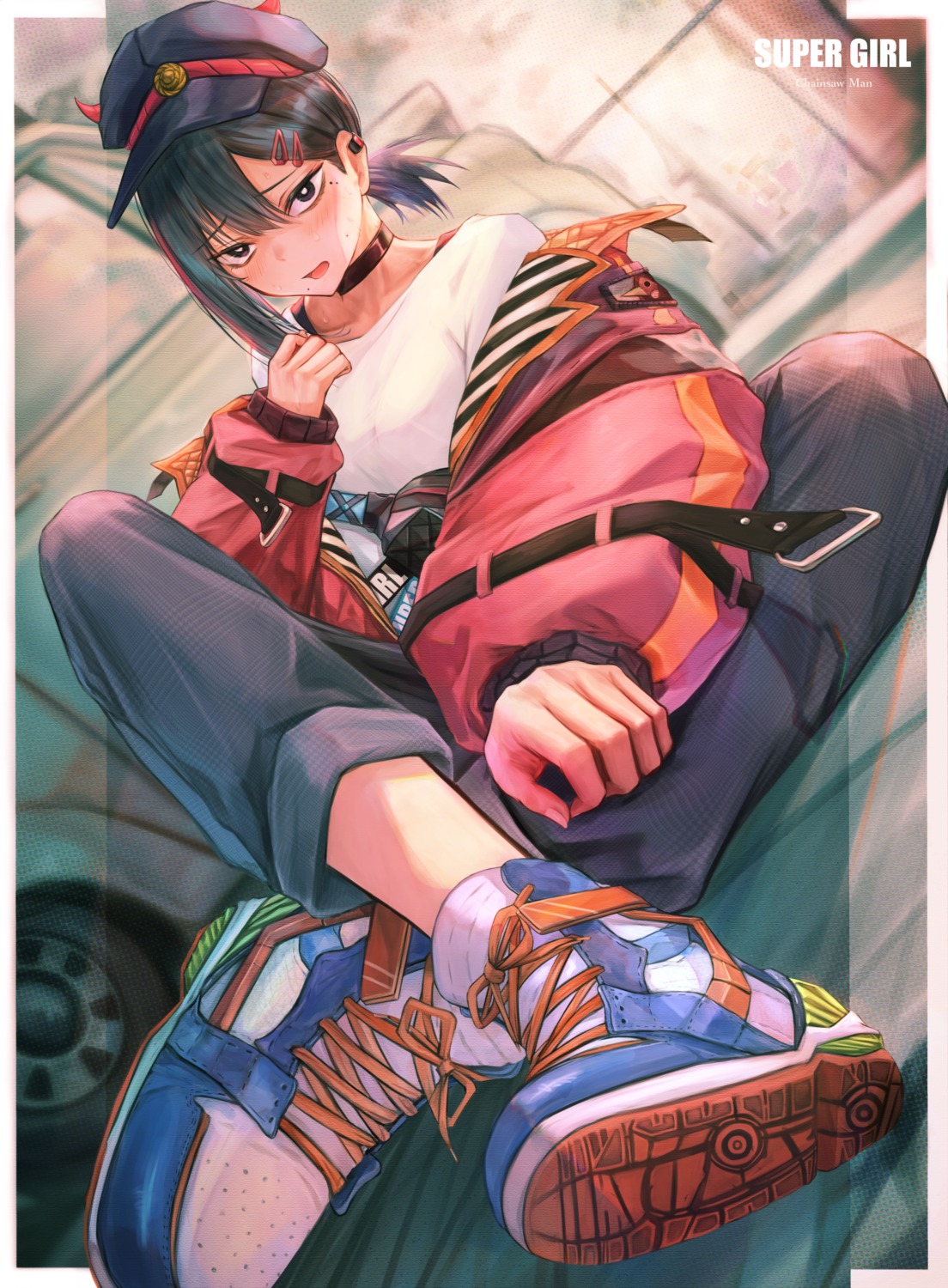 chainsaw_man, ganmenkurei_(ani), higashiyama_kobeni