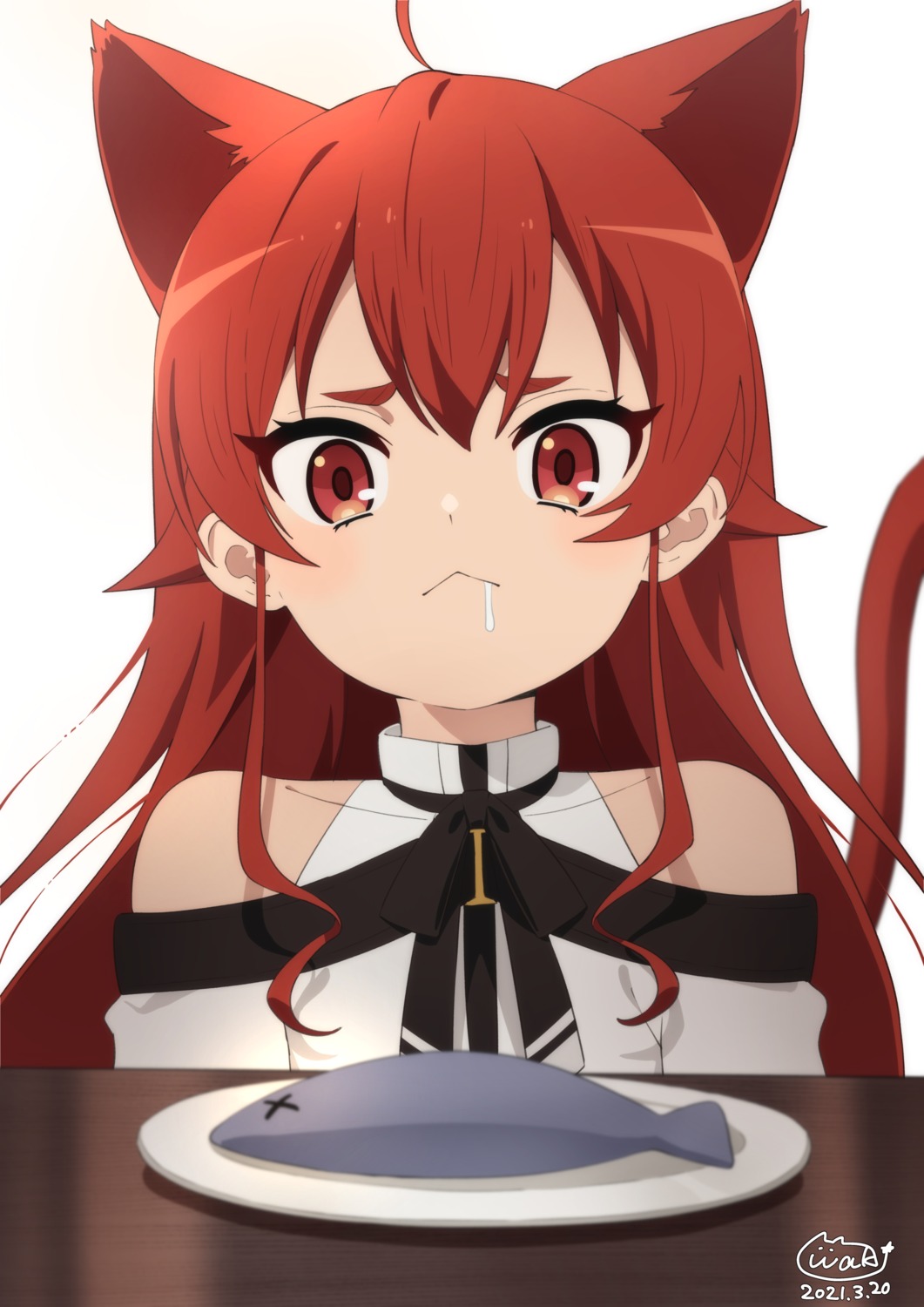 animal_ears, eris_boreas_greyrat, mushoku_tensei, neki_(wakiko), nekomimi, tail