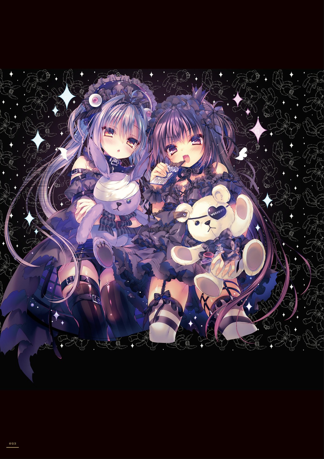 chloe_(rubi-sama), dress, garter, gothic_lolita, lolita_fashion, medama_(rubi-sama), rubi-sama, stockings