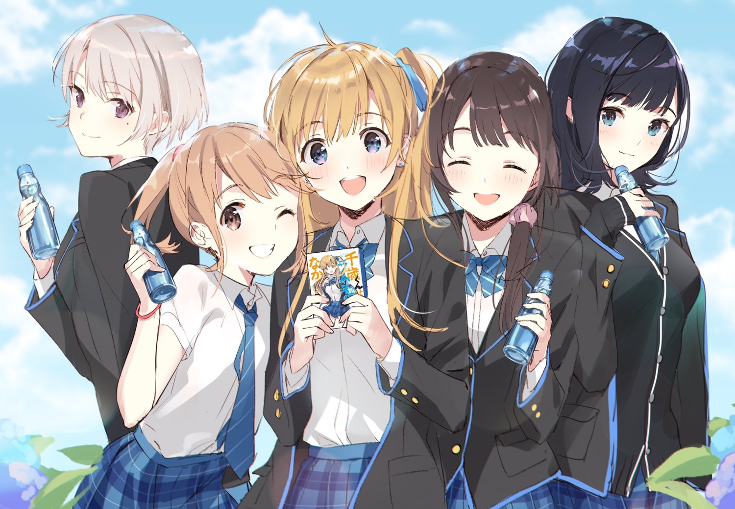aomi_haru, chitose-kun_wa_ramune_bin_no_naka, hiiragi_yuuko, nanase_yuzuki, nishino_asuka, raemz, seifuku, sweater