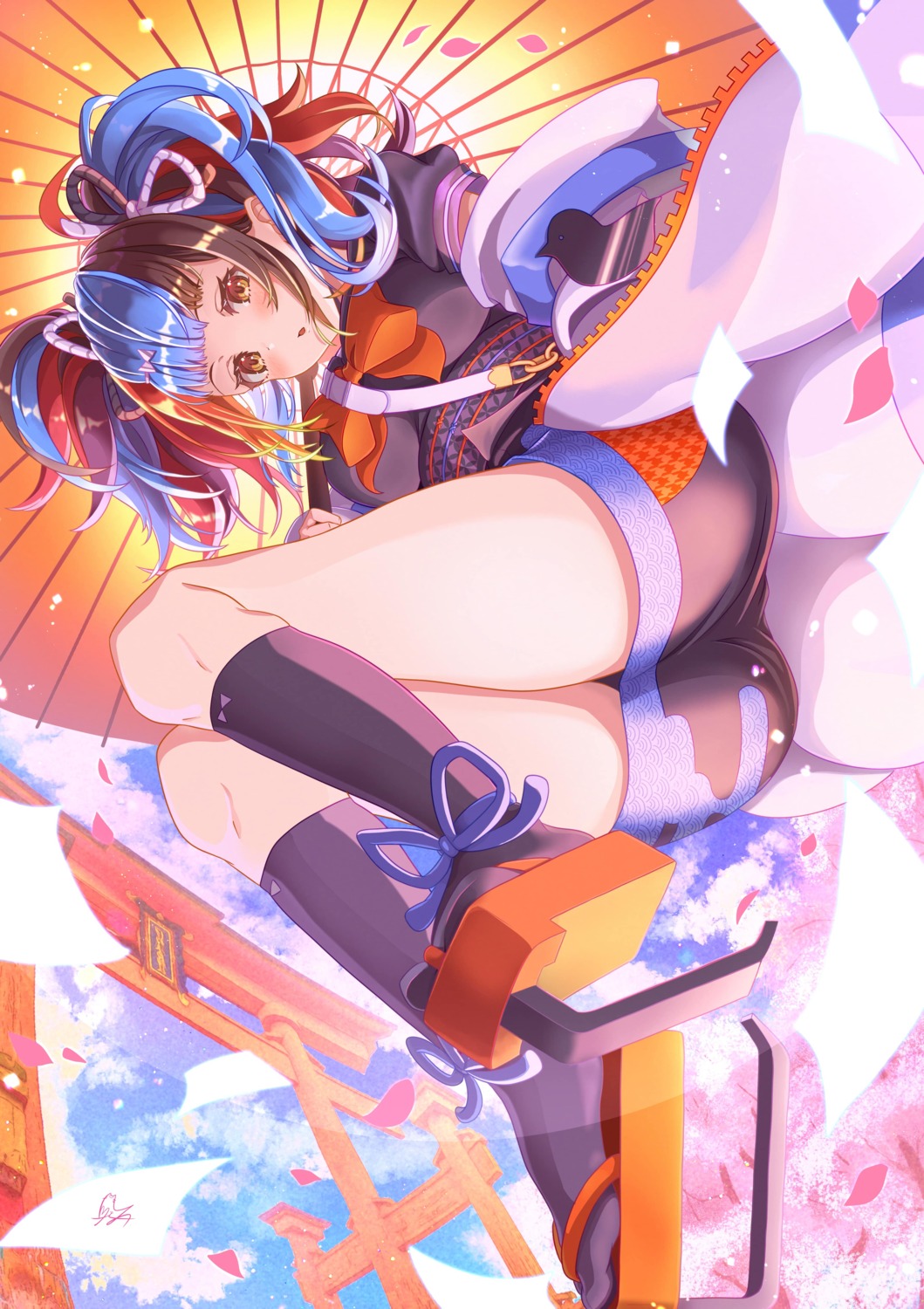 fate/grand_order, japanese_clothes, sei_shounagon_(fate), totomiya, umbrella