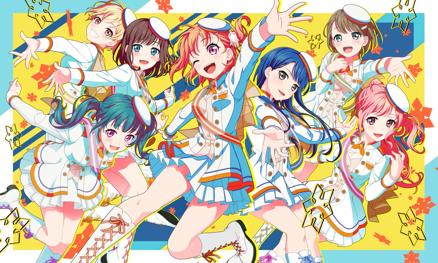 kiyose_yuu, mizusawa_ayaka, mizusawa_manaka, ono_mami, puraore!_~pride_of_orange~, saginuma_riko, skirt_lift, tagme, takagi_naomi, uniform, yanagida_kaoruko