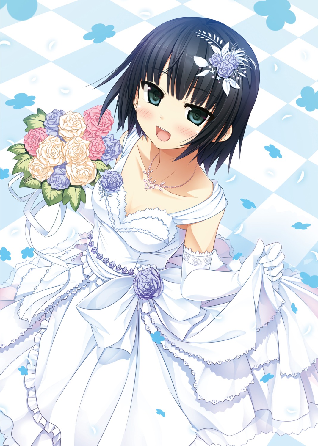 arishima_alice, cleavage, cura, dress, lose, monobeno, possible_duplicate, wedding_dress
