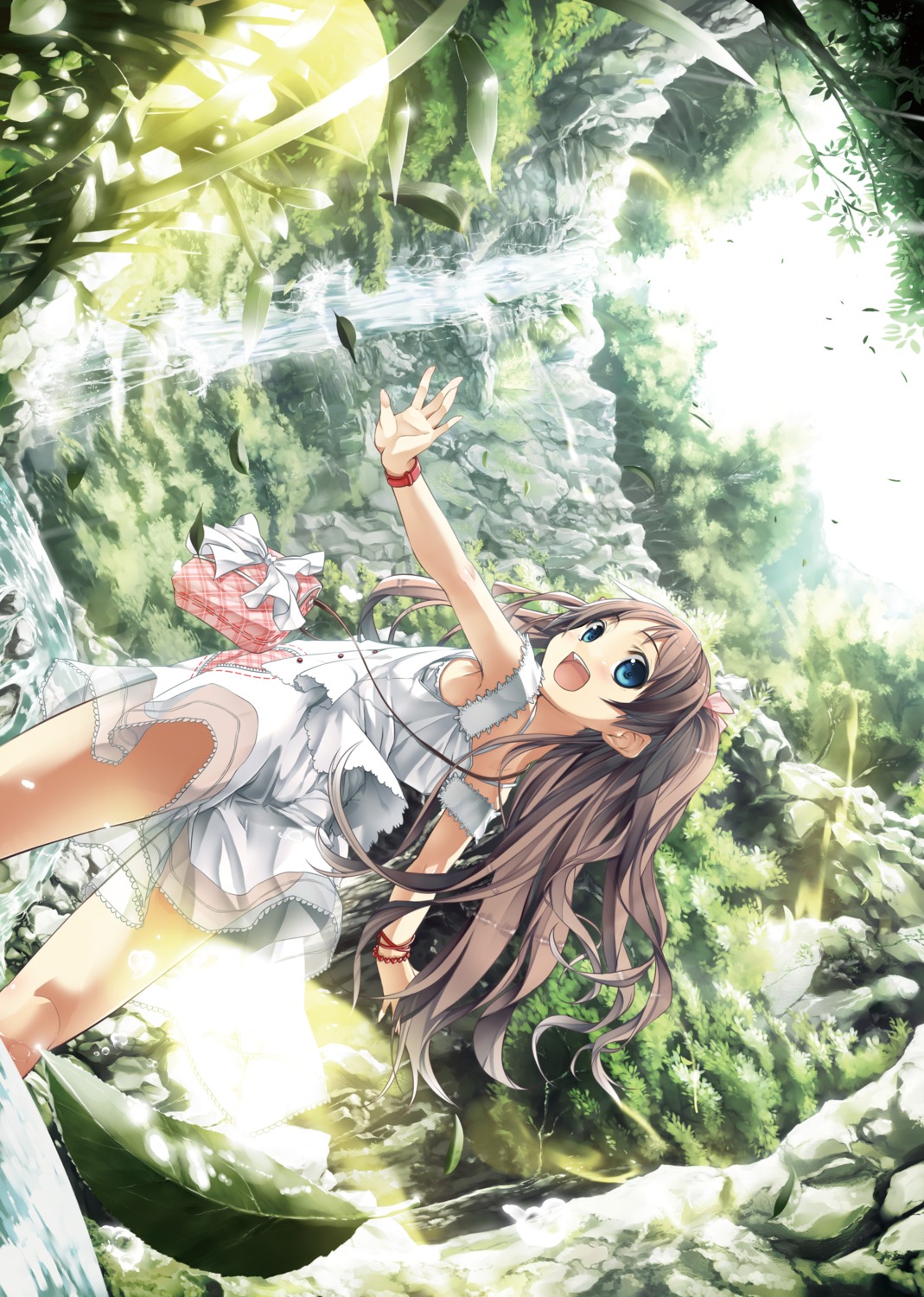 cura, dress, monobeno, sawai_natsuha, see_through, skirt_lift, wet