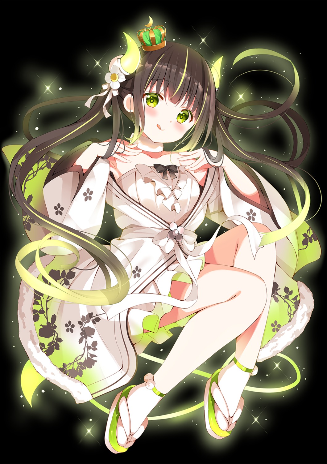 gochuumon_wa_usagi_desu_ka?, horns, koi, lolita_fashion, skirt_lift, tail, ujimatsu_chiya, wa_lolita
